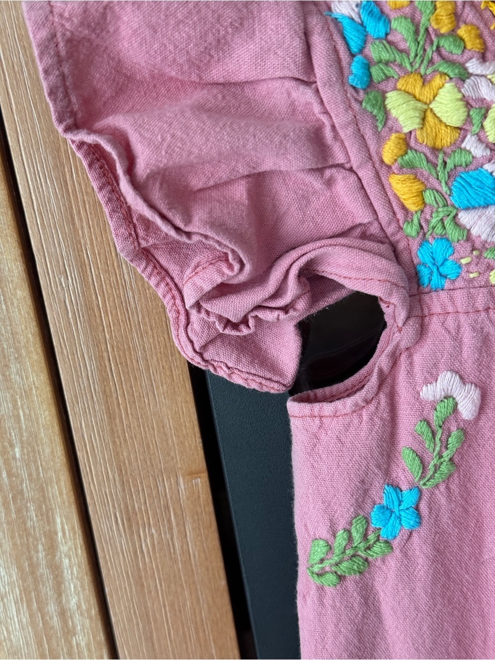 Margarita Mercantile toddler girl dress embroidered oaxacan mi golondrina floral - Picture 3 of 7